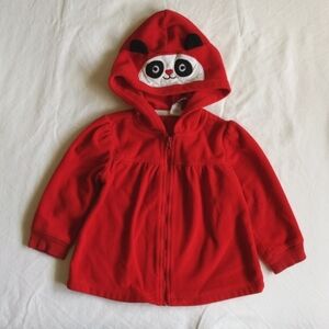 george panda fleece zip-up hoodie sweatshirt 24 months